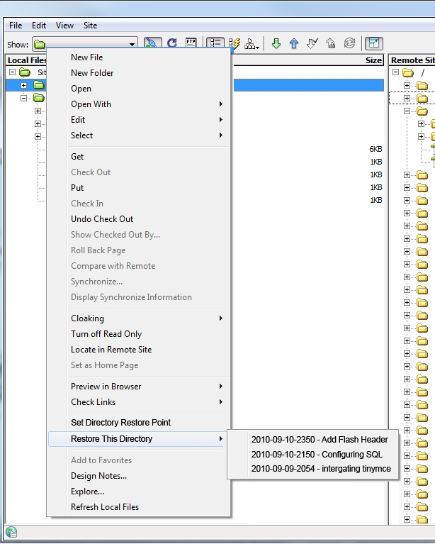 restore directory